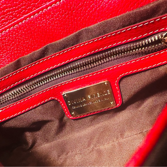 Divina Firenze Red Leather Gold Snake NWT 8”X10”CrossbodyHandle FREE SHIPPING - Picture 15 of 16